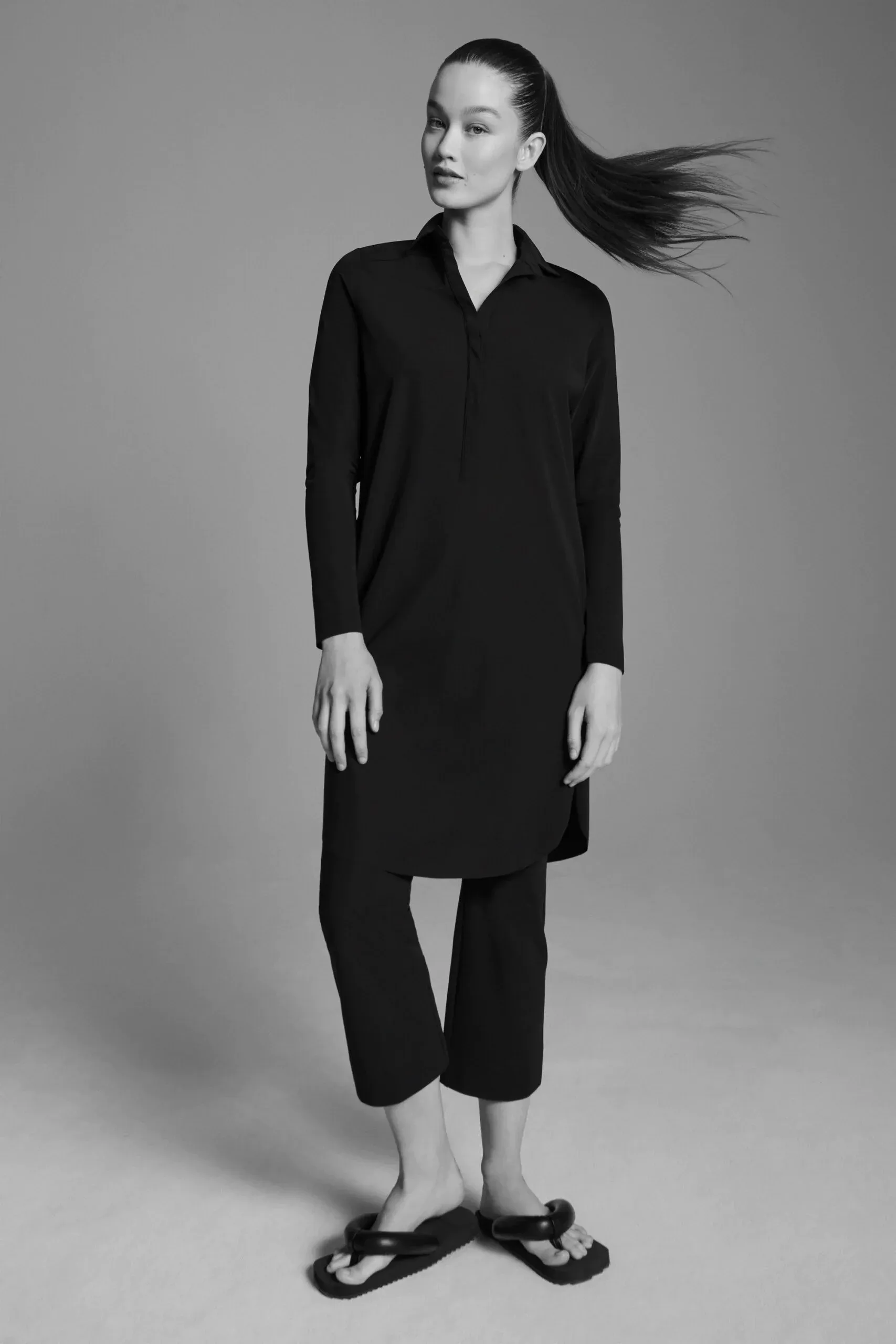 Japan TKY Kleid/Longbluse “Toyoto” Schwarz – Bild 2
