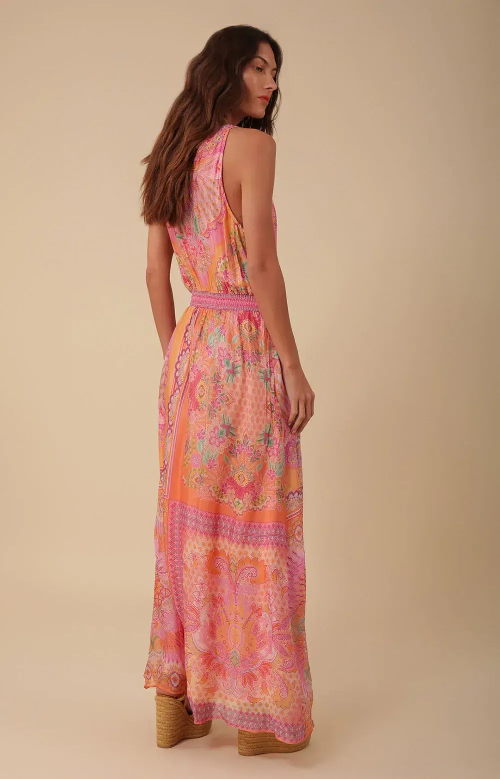 Hale Bob Maxikleid “Orange/Pink” – Bild 4