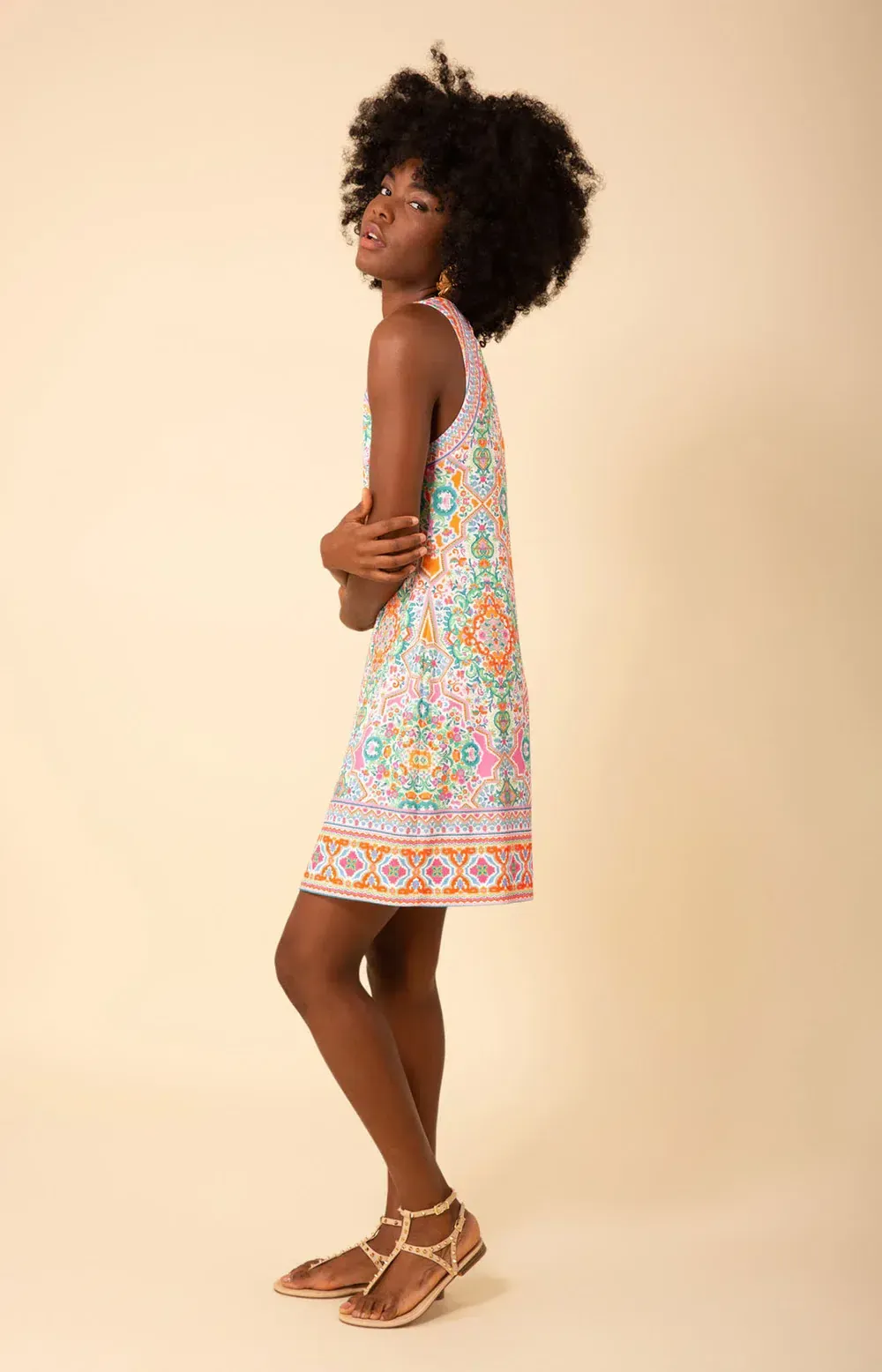 Hale Bob Minikleid “Orange/Grün” – Bild 3