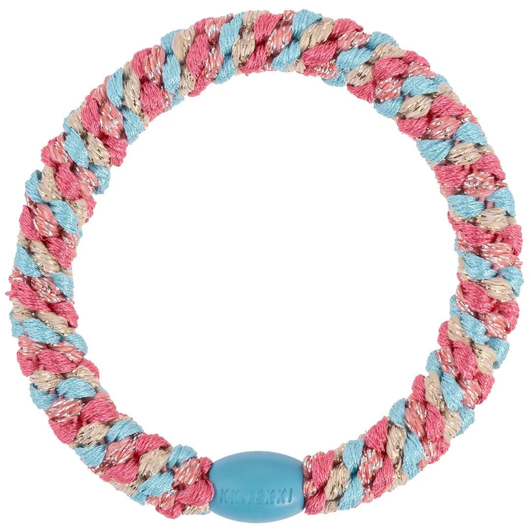 KKNEKKI Haargummi “Turquoise Coral Glitter”