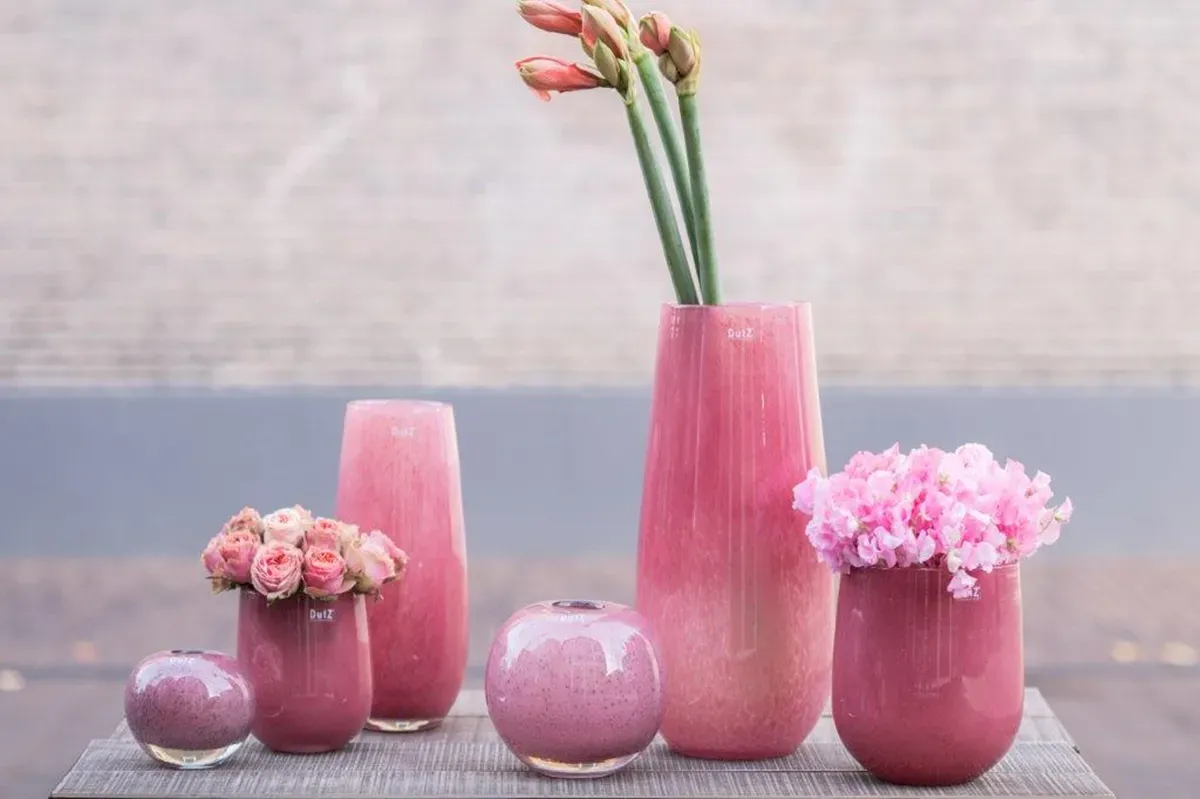 Dutz Vase “Robert” H50 D14 cm “Cranberry” – Bild 2