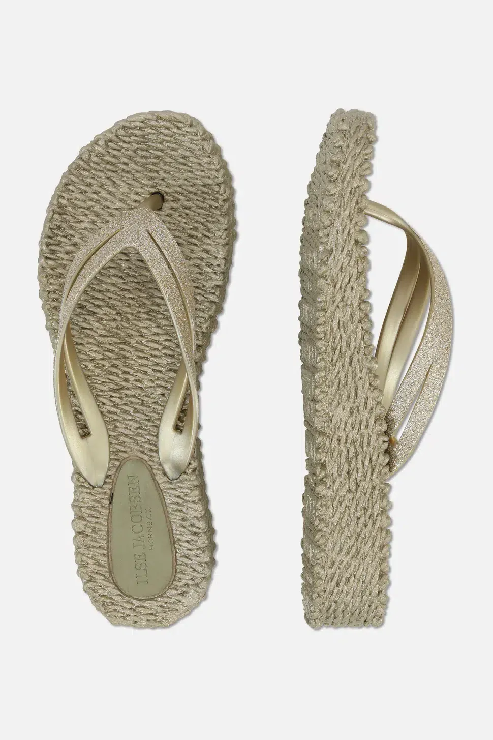 Ilse Jacobsen Flip Flop “Glitter Plateau” Platin – Bild 2