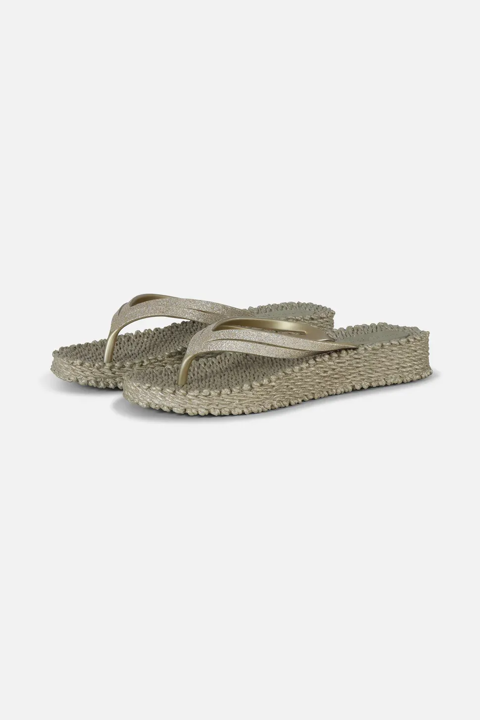 Ilse Jacobsen Flip Flop “Glitter Plateau” Platin – Bild 3