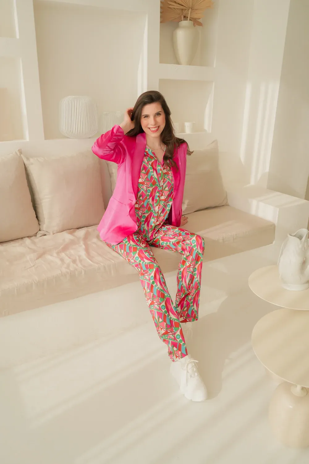 Joyce & Girls Blazer Seide “Capy” Fuchsia – Bild 6