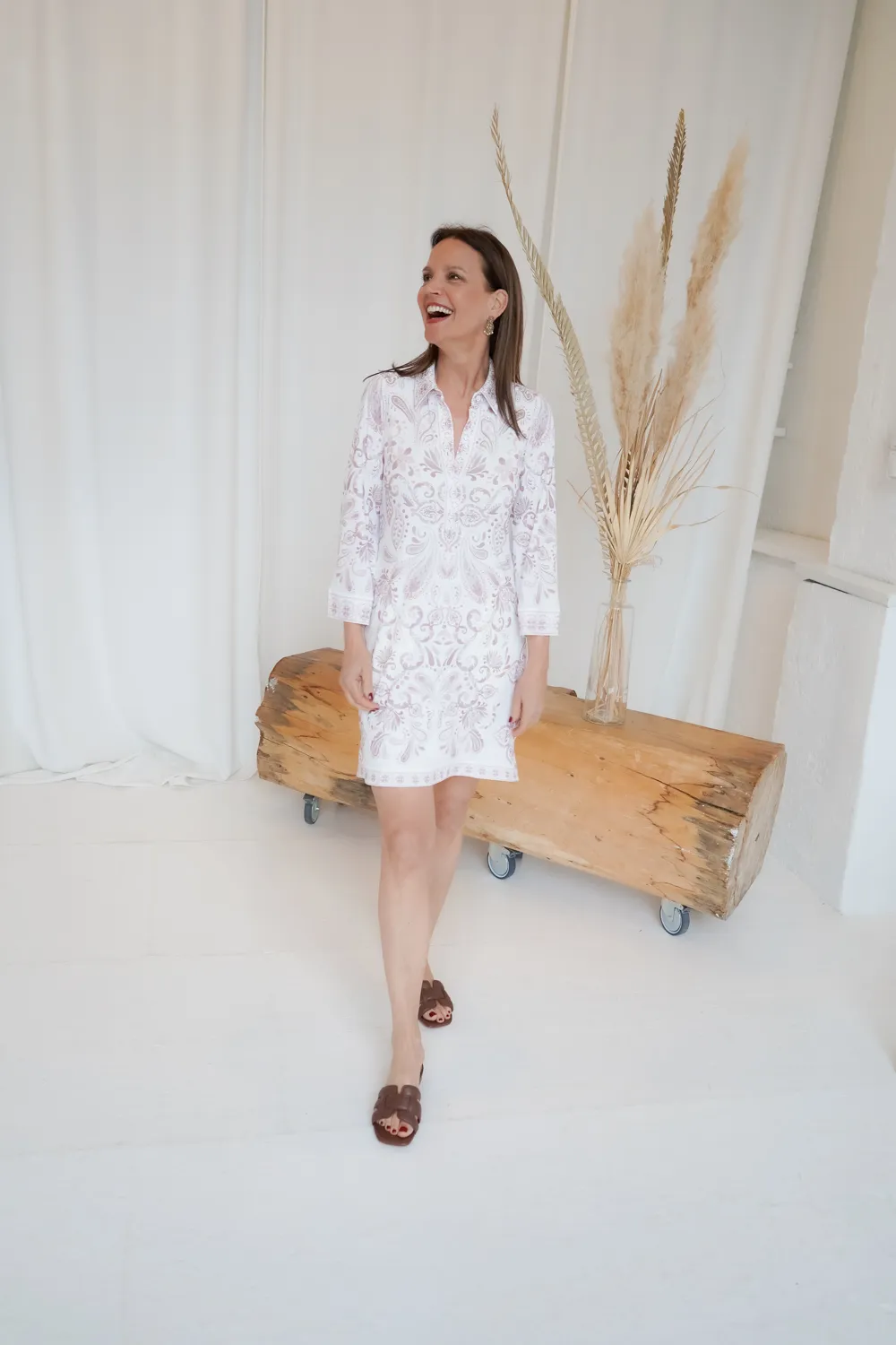 Hale Bob Minikleid Jersey “Beige” – Bild 2