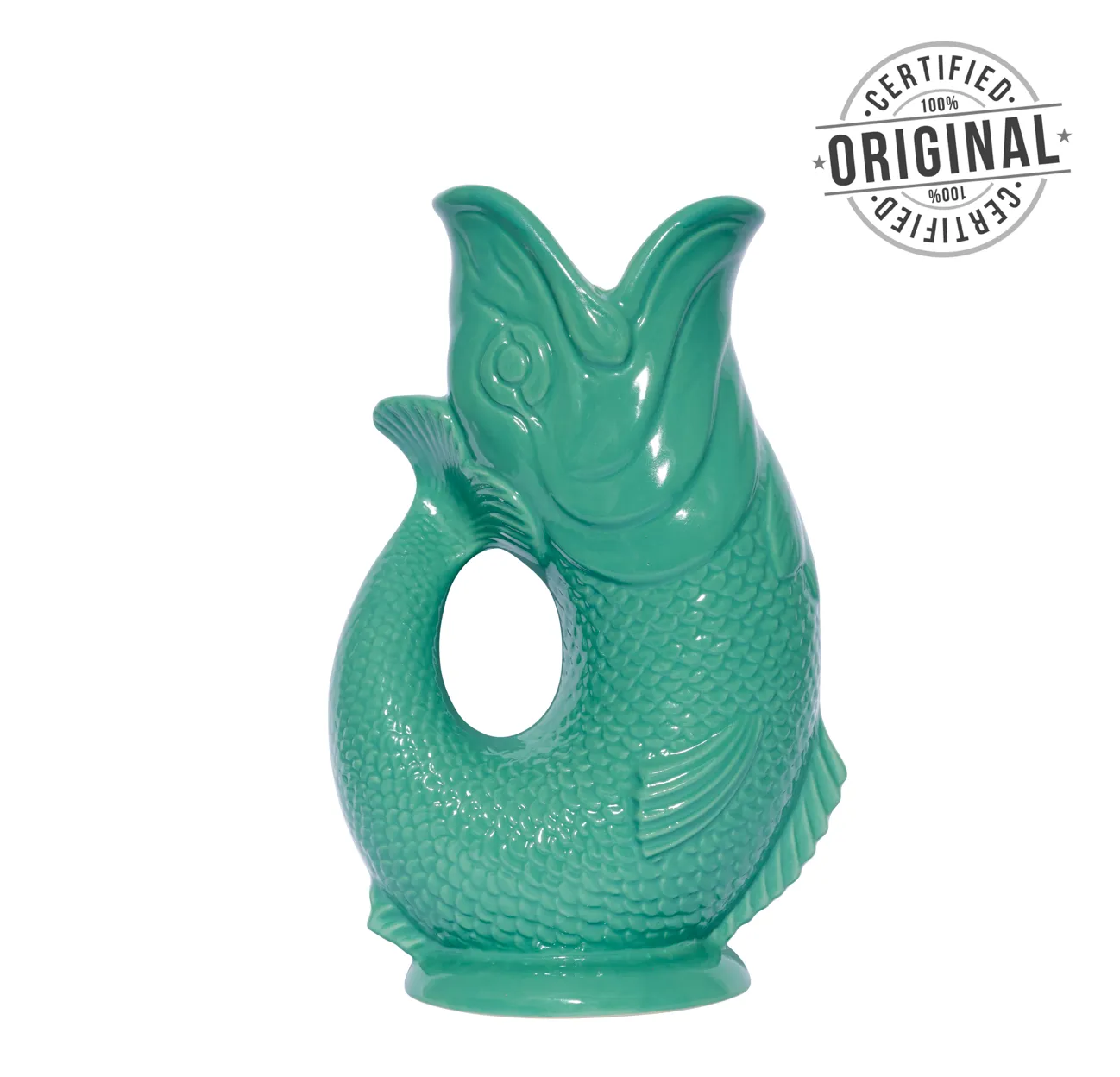 Gluckigluck Fisch Karaffe Vase L “Seegrasgrün”