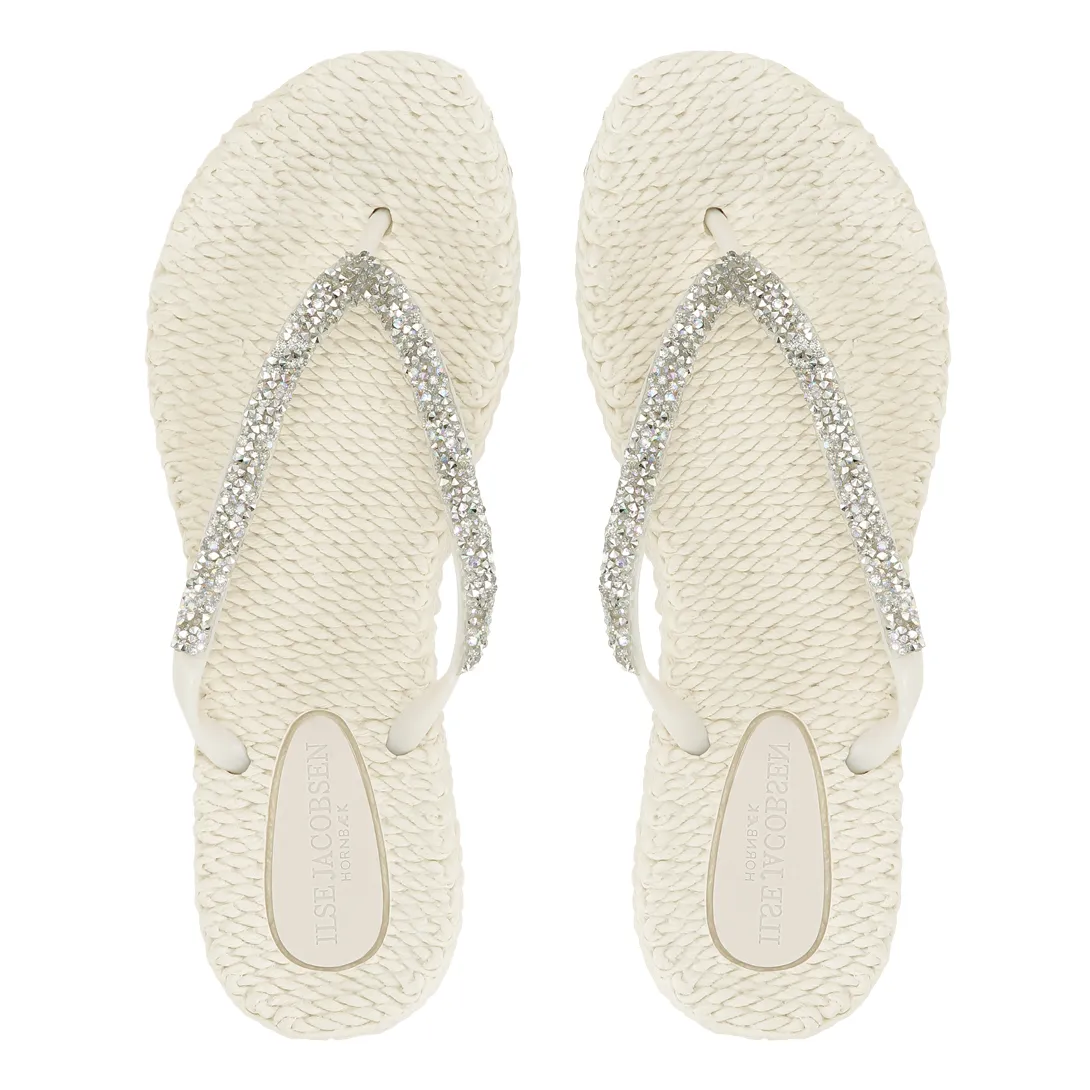 Ilse Jacobsen Flip Flop “Steinchen” Creme