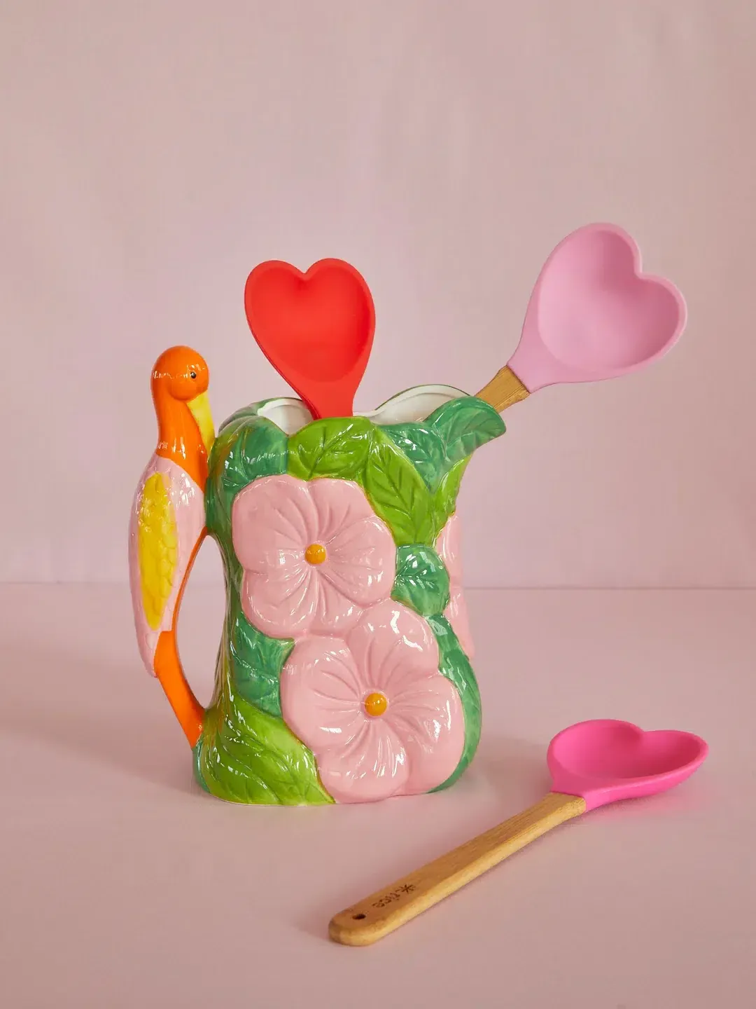 Rice Herz Silikon Küchenspatel “Pink” – Bild 2