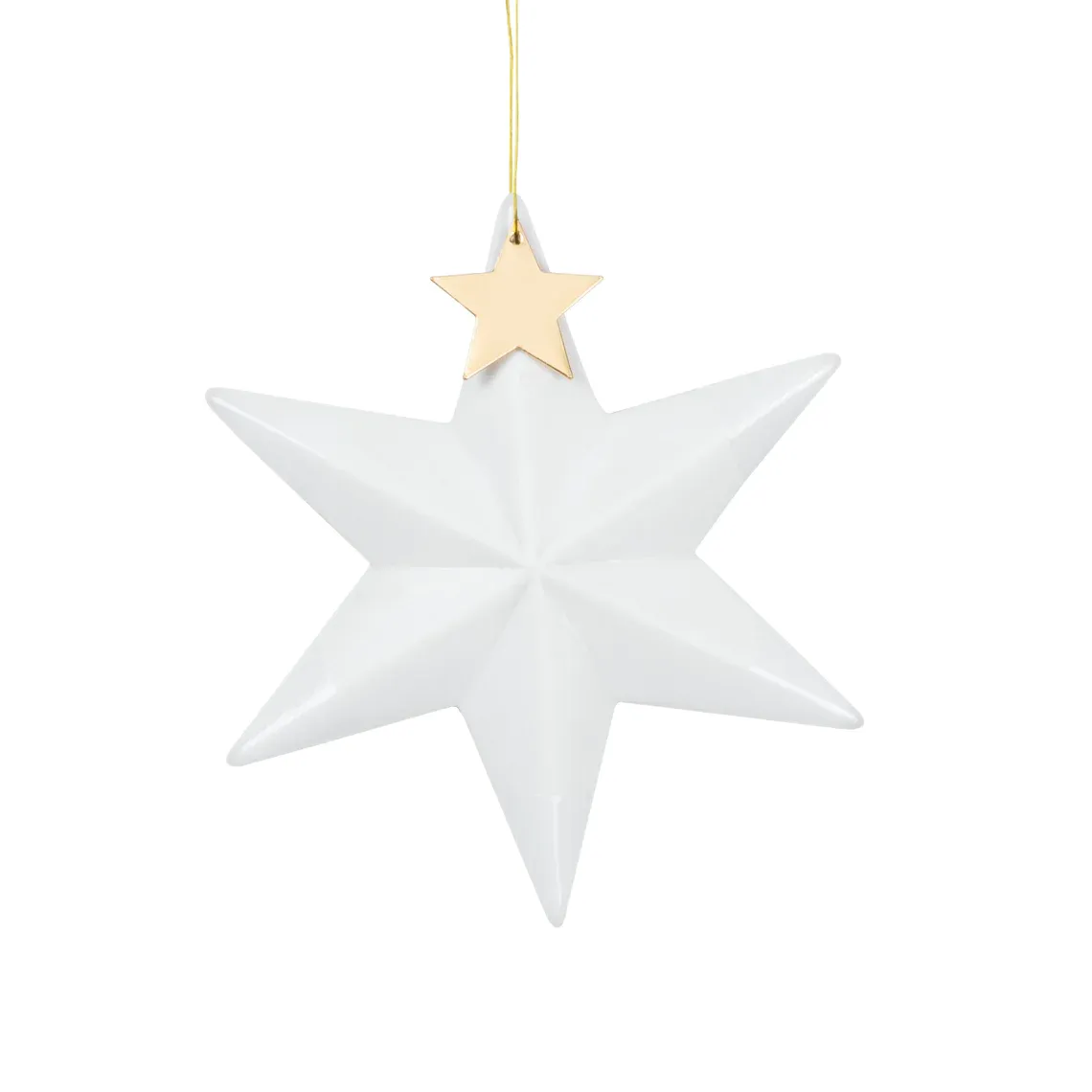 Räder Weihnachtsbaumschmuck “Porzellanstern Goldstern”