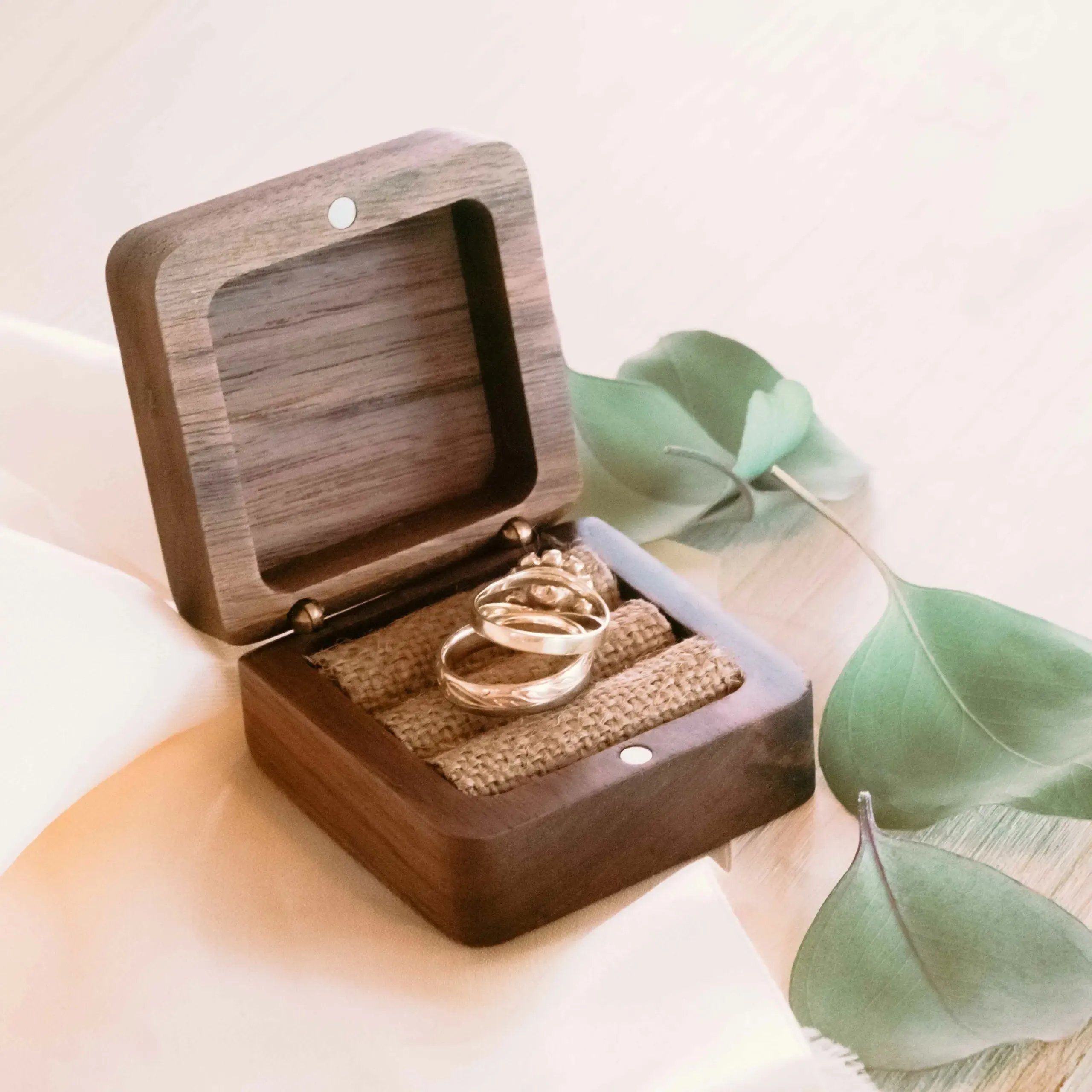 Ringbox Kreis | Ringschatulle Hochzeit | Personalisierte Ringkiste | Mr & Ms l Standesamt | Aufbewahrung l Trauung l Verlobung – Bild 6