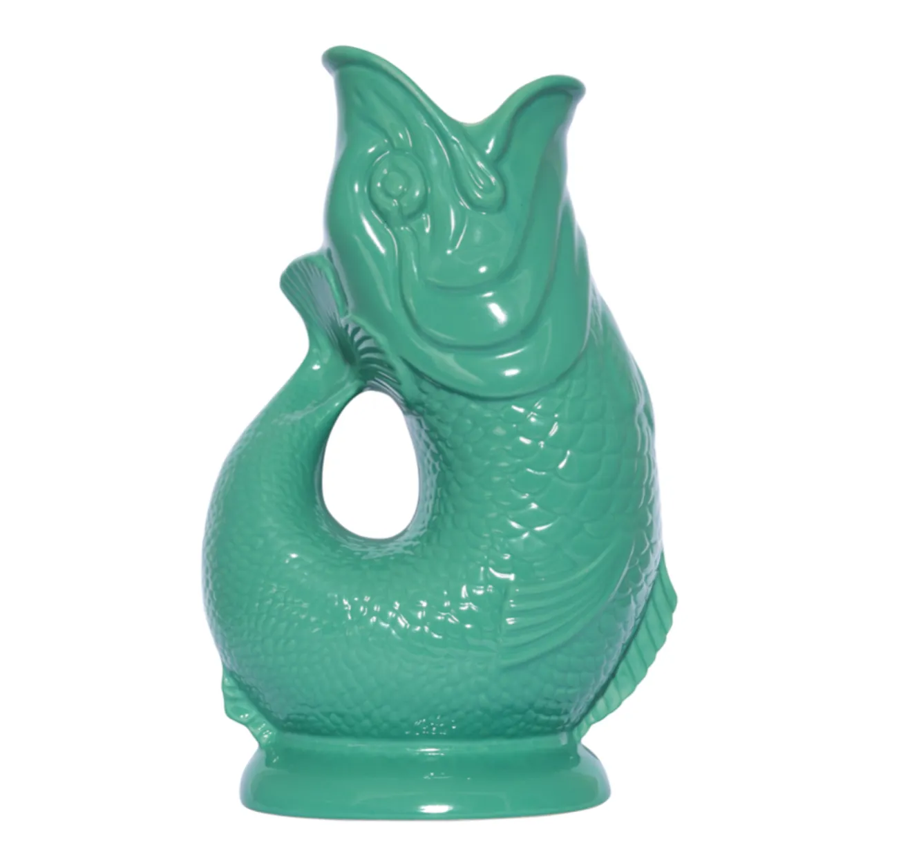 Gluckigluck Fisch Karaffe Vase XL “Seegrasgrün”