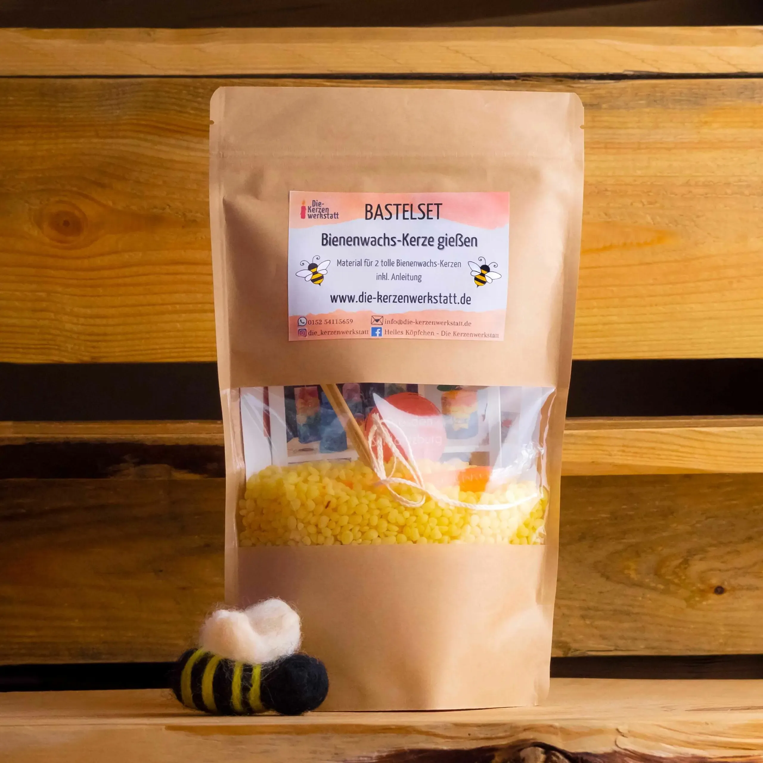 DIY-Set: Bienen-Kerzen gießen | Bastelset | Kerzen selber machen – Bild 2