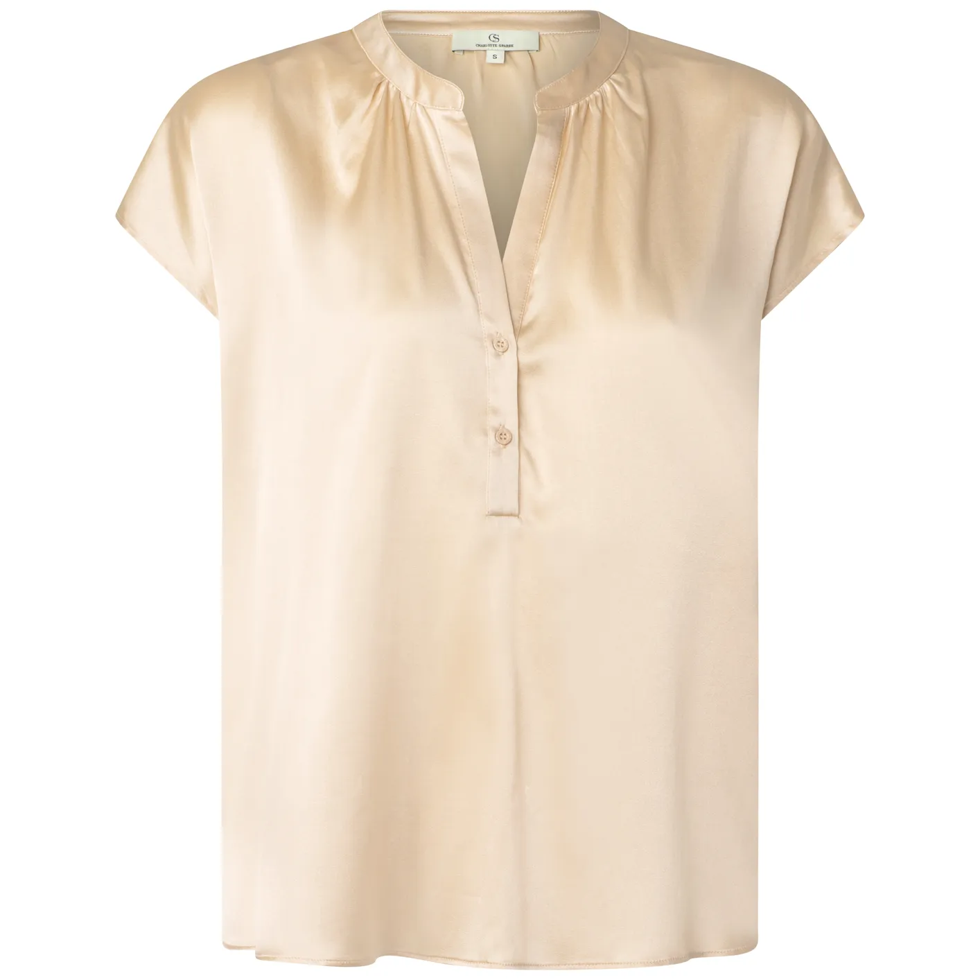 Charlotte Sparre Seidenbluse/Top “Solid” cream