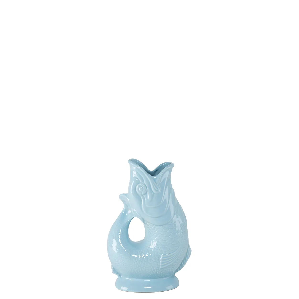 Gluckigluck Fisch Karaffe Vase Mini “Hellblau”