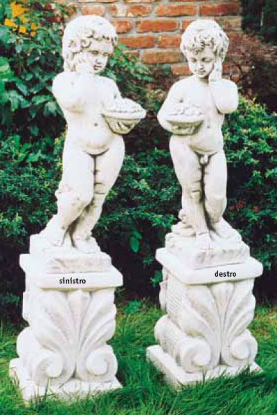 Gartenfiguren Kinderpaar “Coppia Bimbi Frutta Grande” IP