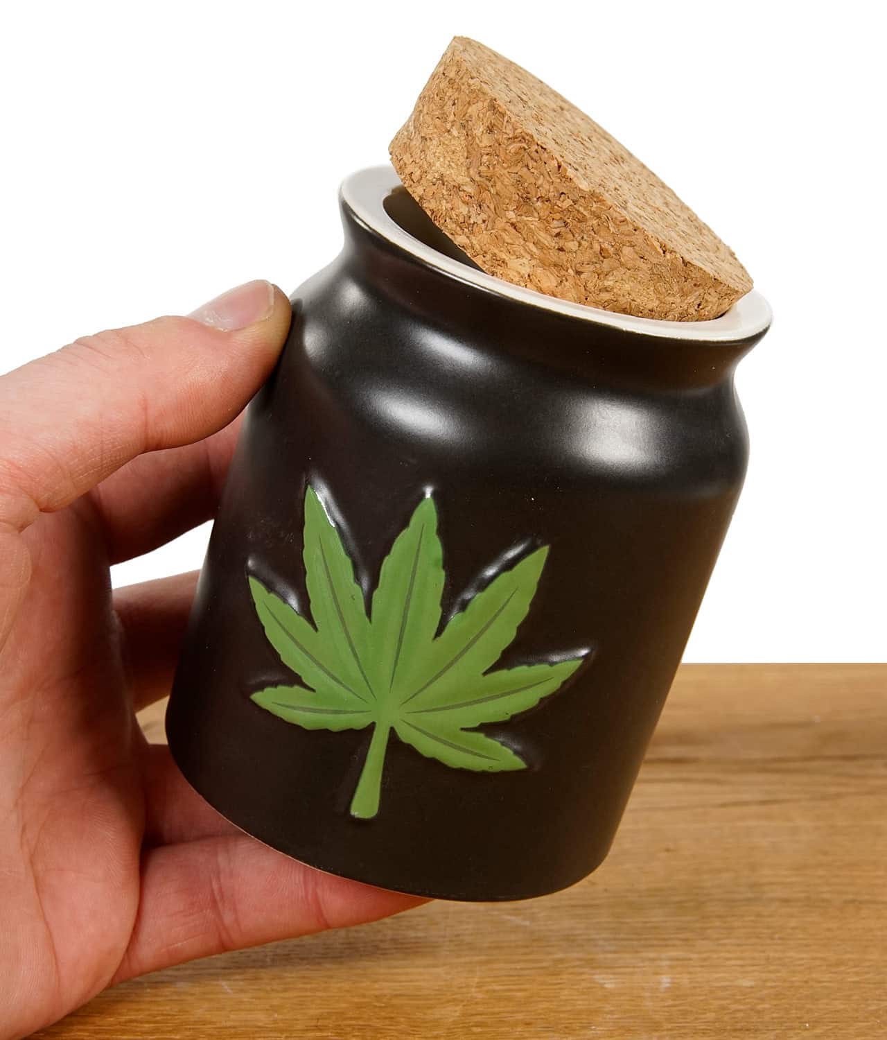 Novelty Stash Jars – Green Leaf