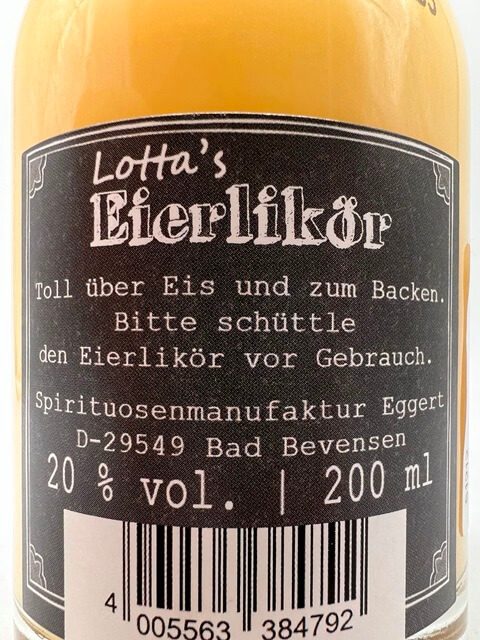 Lotta’s Eierlikör 20 cl – 20% – Bild 2