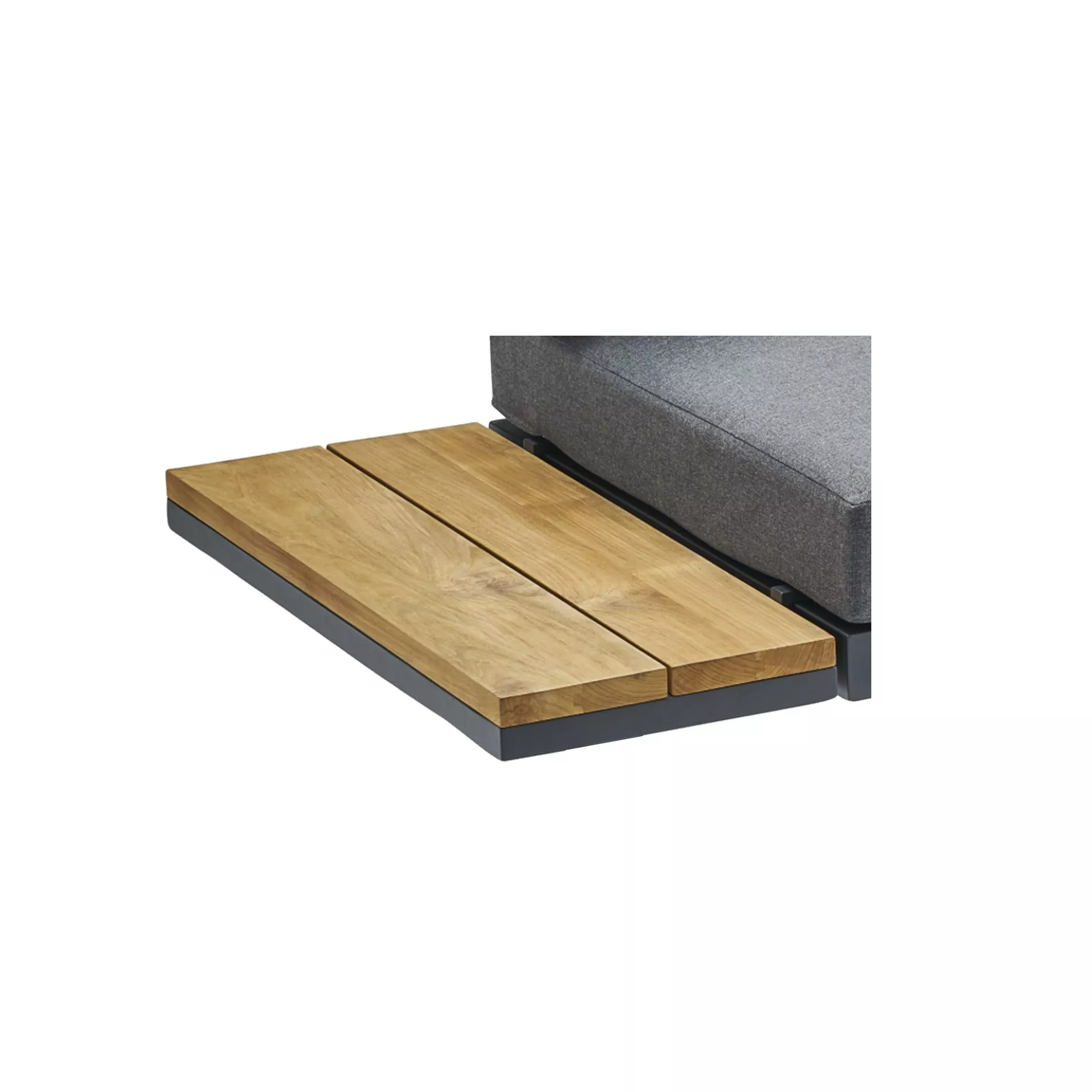 CASA DOMA Aragona DINING Lounge-Seitenteil 1-Sitzer mit Teak-Ablage, Aluminium – Bild 4