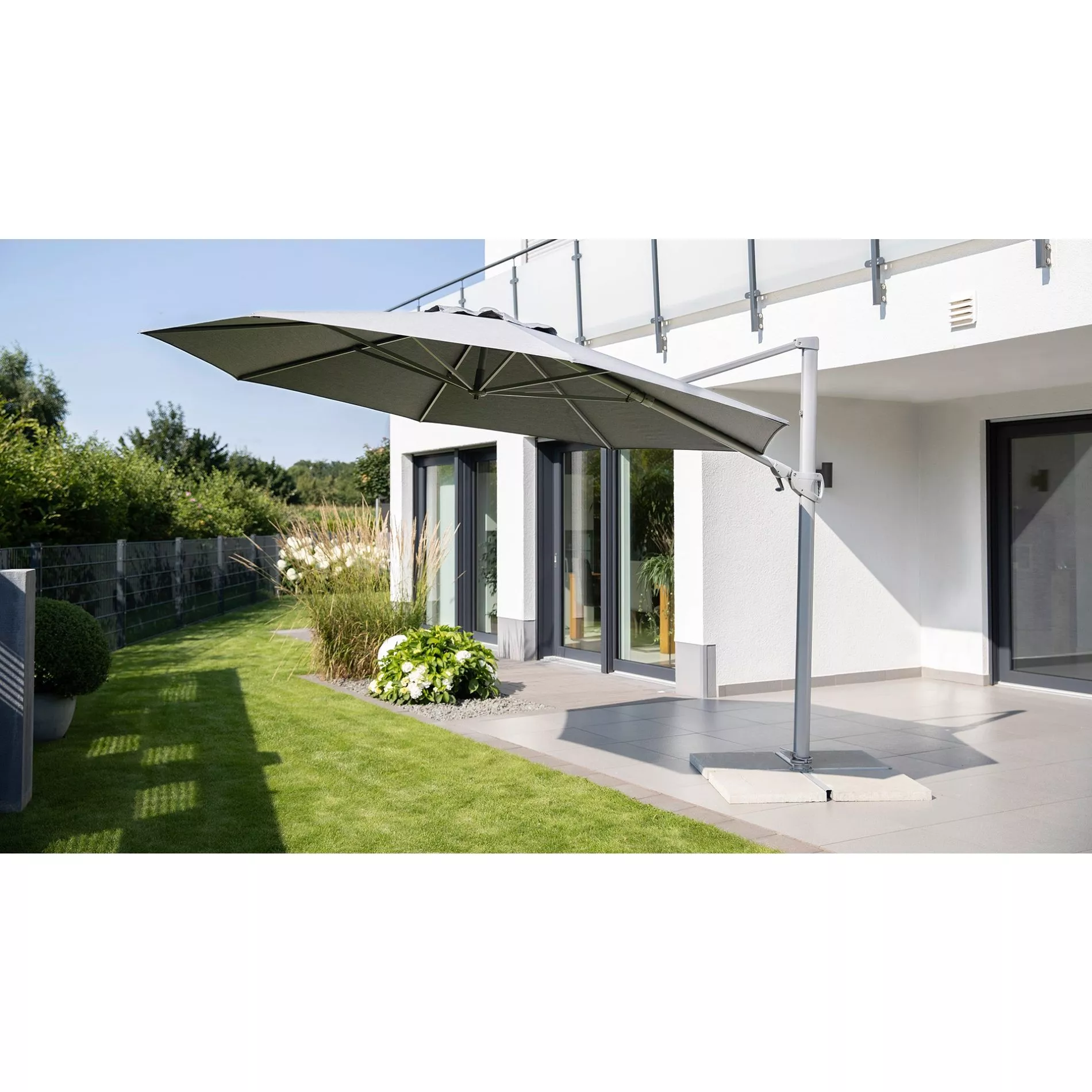 Kettler Easy Turn Sonnenschirm, Ampelschirm, 300×300 cm oder Ø 330 cm – Bild 9